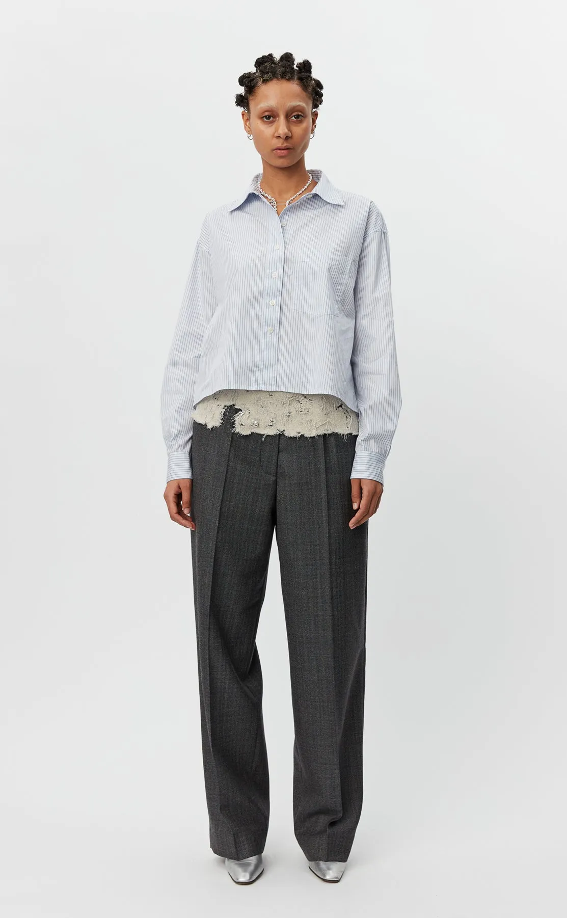 New Format Shirt - Blue Stripe sold by mfpen Mens