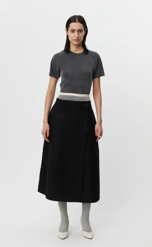 Heavy Wool Wrap Skirt - Black sold by mfpen Mens