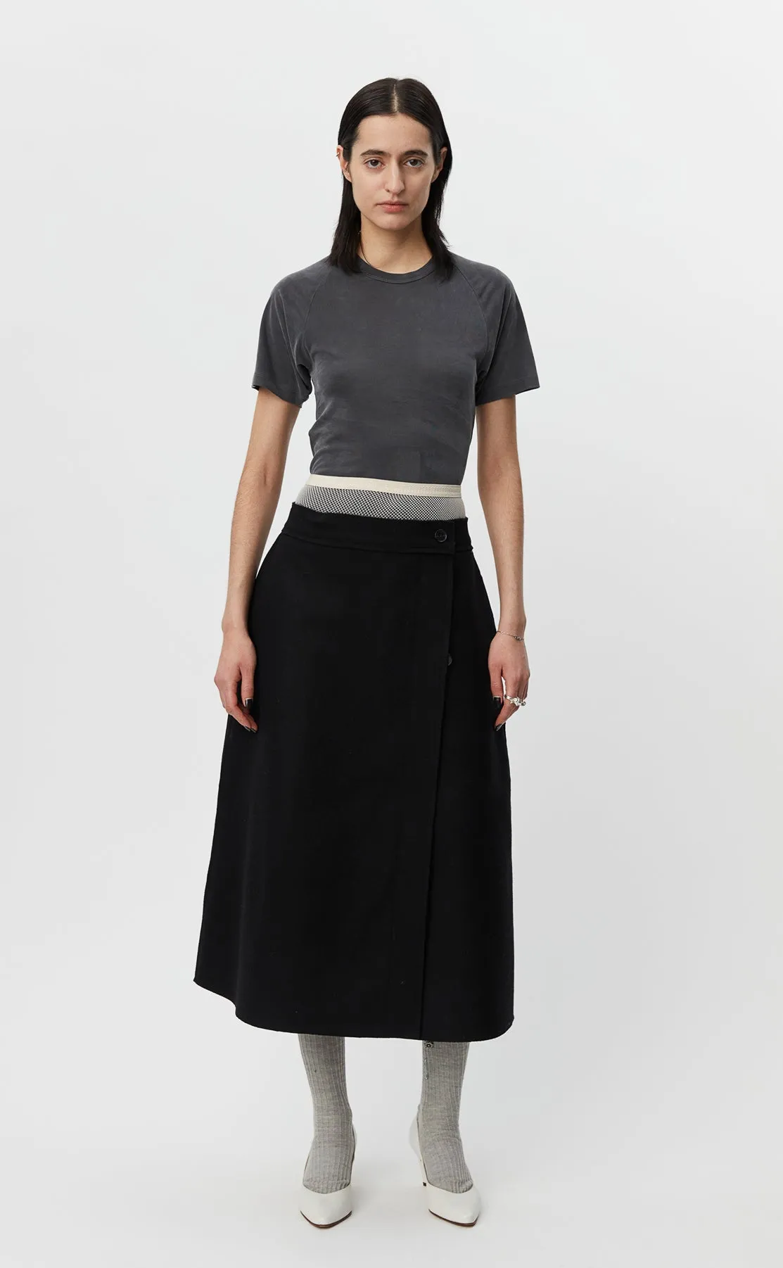 Heavy Wool Wrap Skirt - Black sold by mfpen Mens