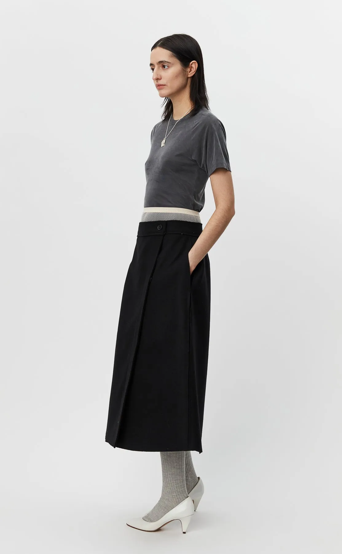 Heavy Wool Wrap Skirt - Black sold by mfpen Mens product image thumbnail 4