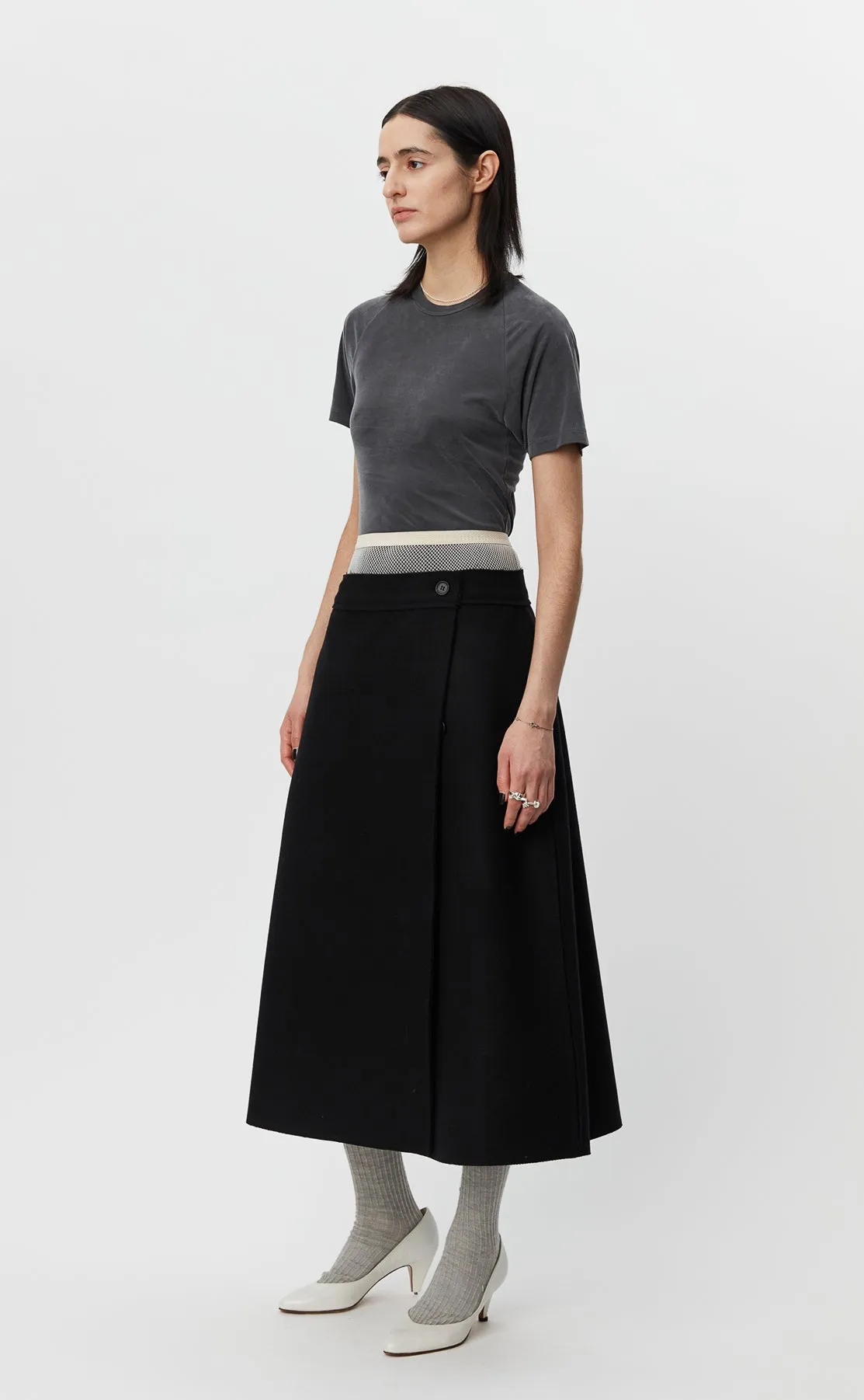 Heavy Wool Wrap Skirt - Black sold by mfpen Mens product image thumbnail 2