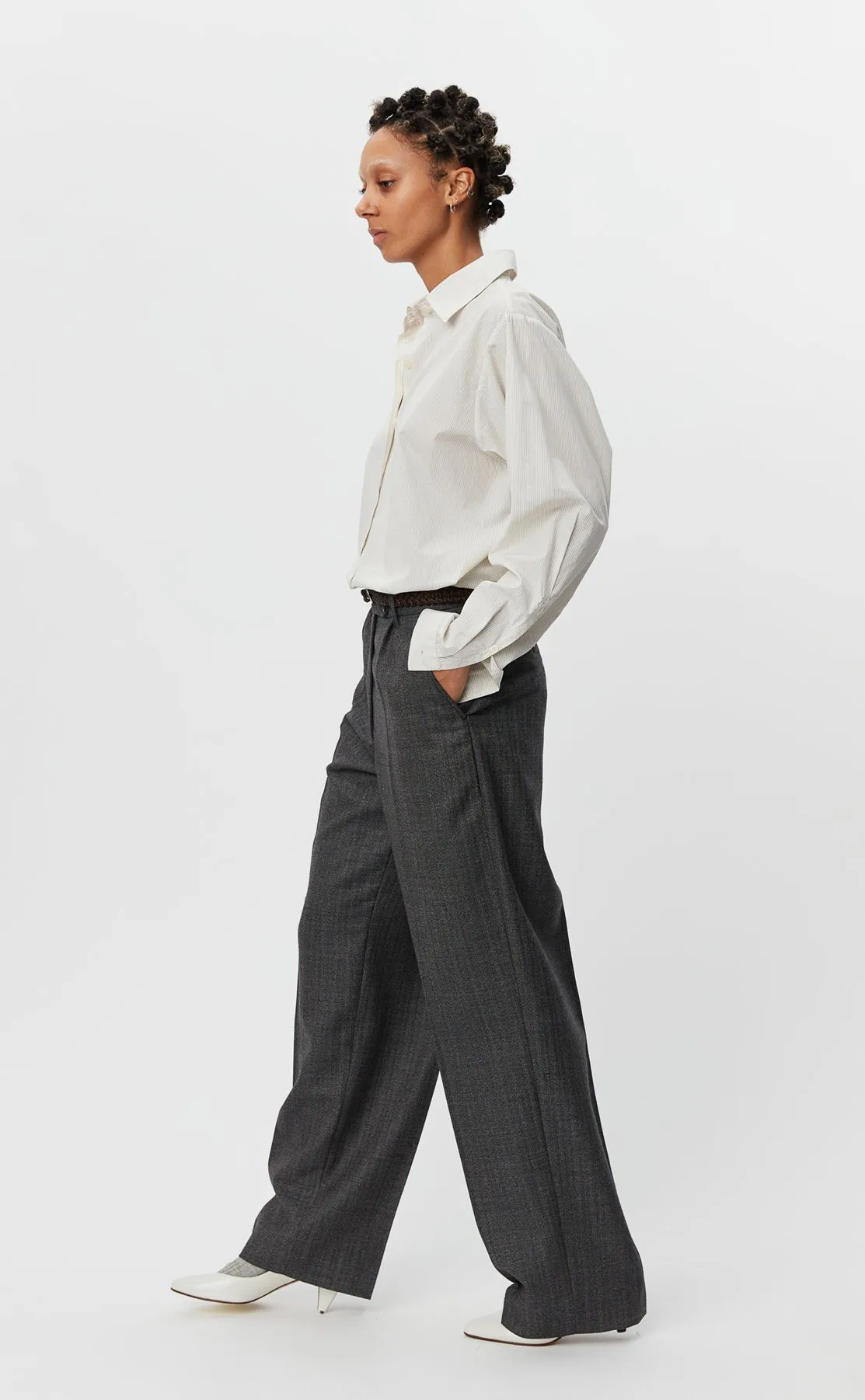 Primary Trousers - Striped Vintage Grey sold by mfpen Mens product image thumbnail 4