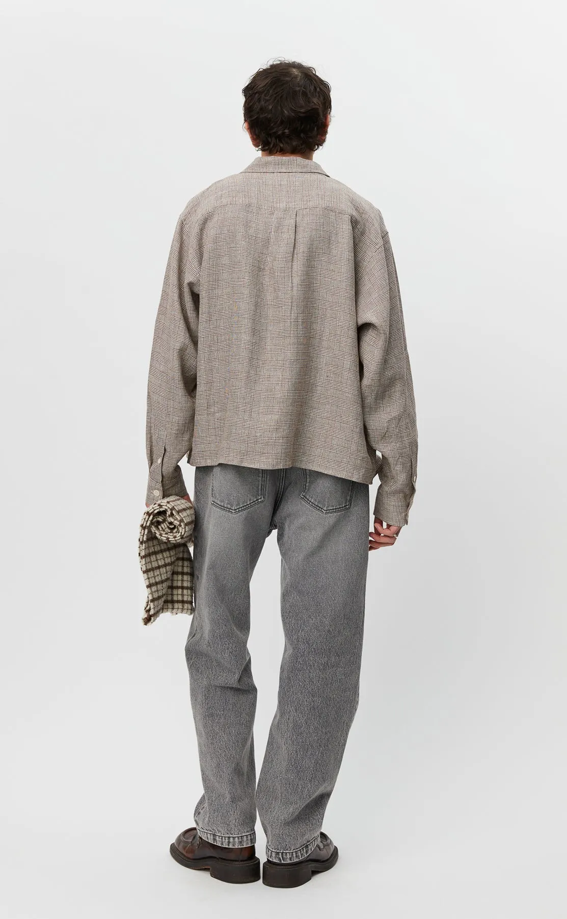 Priority Shirt - Brown Linen Check sold by mfpen Mens product image thumbnail 4