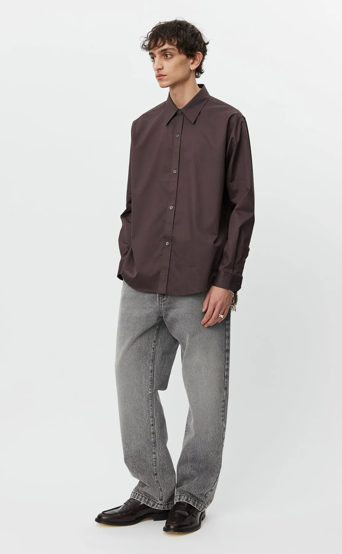 Evening Shirt - Aubergine sold by mfpen Mens product image thumbnail 2