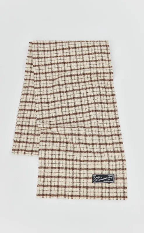 Wool Scarf - Beige Check sold by mfpen Mens