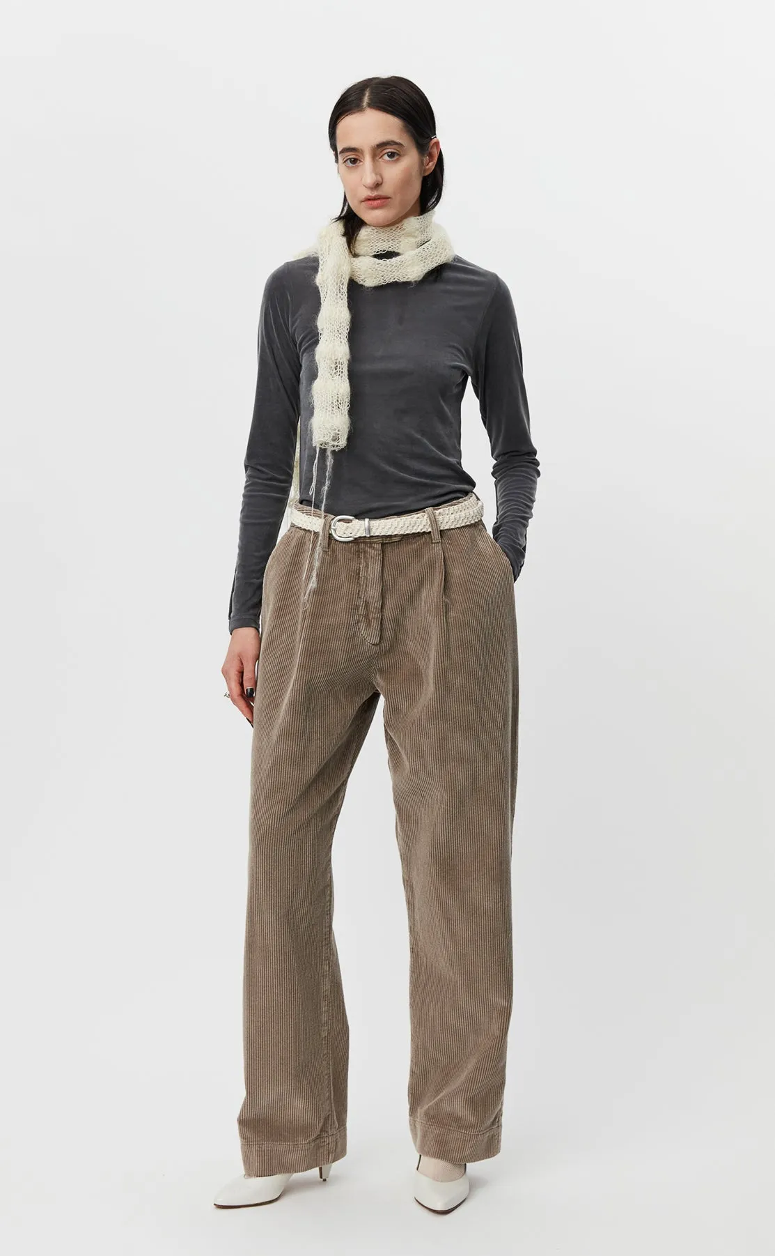 Womens Corduroy Trousers - Dusty Brown sold by mfpen Mens