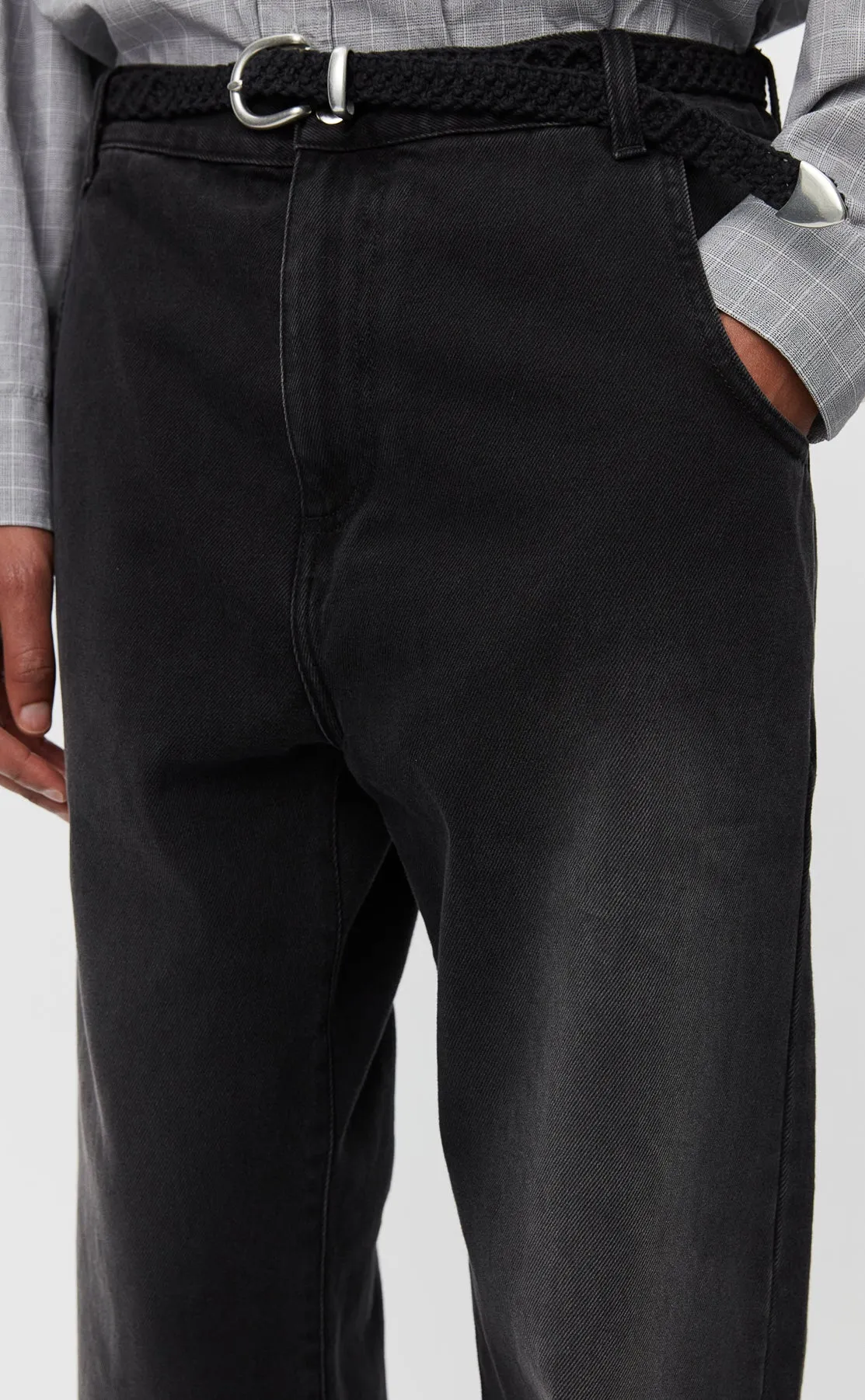 Straight Cut Jeans - Faded Black sold by mfpen Mens product image thumbnail 4