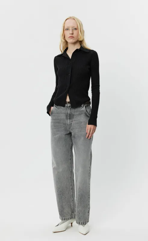 Knitted Rib Shirt - Washed Graphite made by mfpen