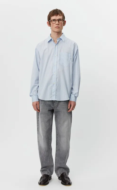 Executive Shirt - Light Blue Stripe sold by mfpen Mens