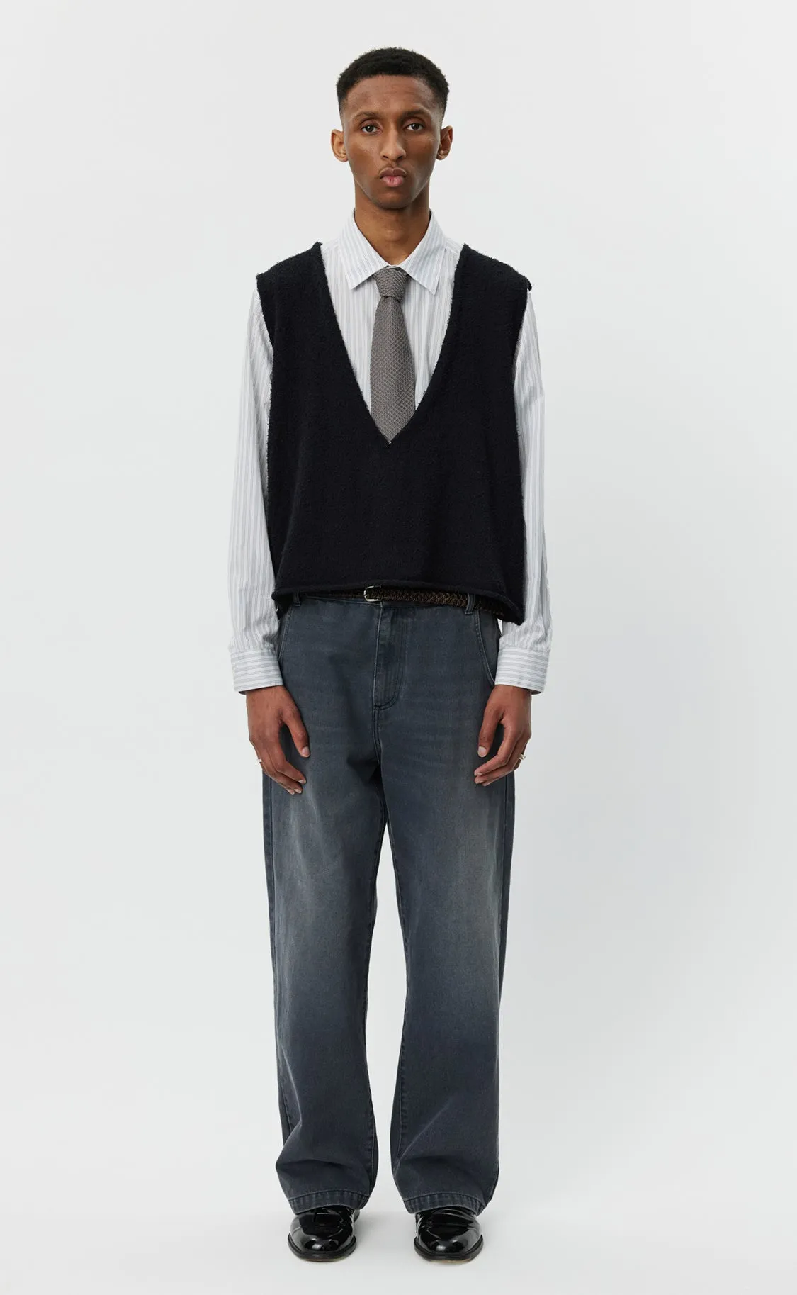 V-Neck Vest - Black Snug sold by mfpen Mens