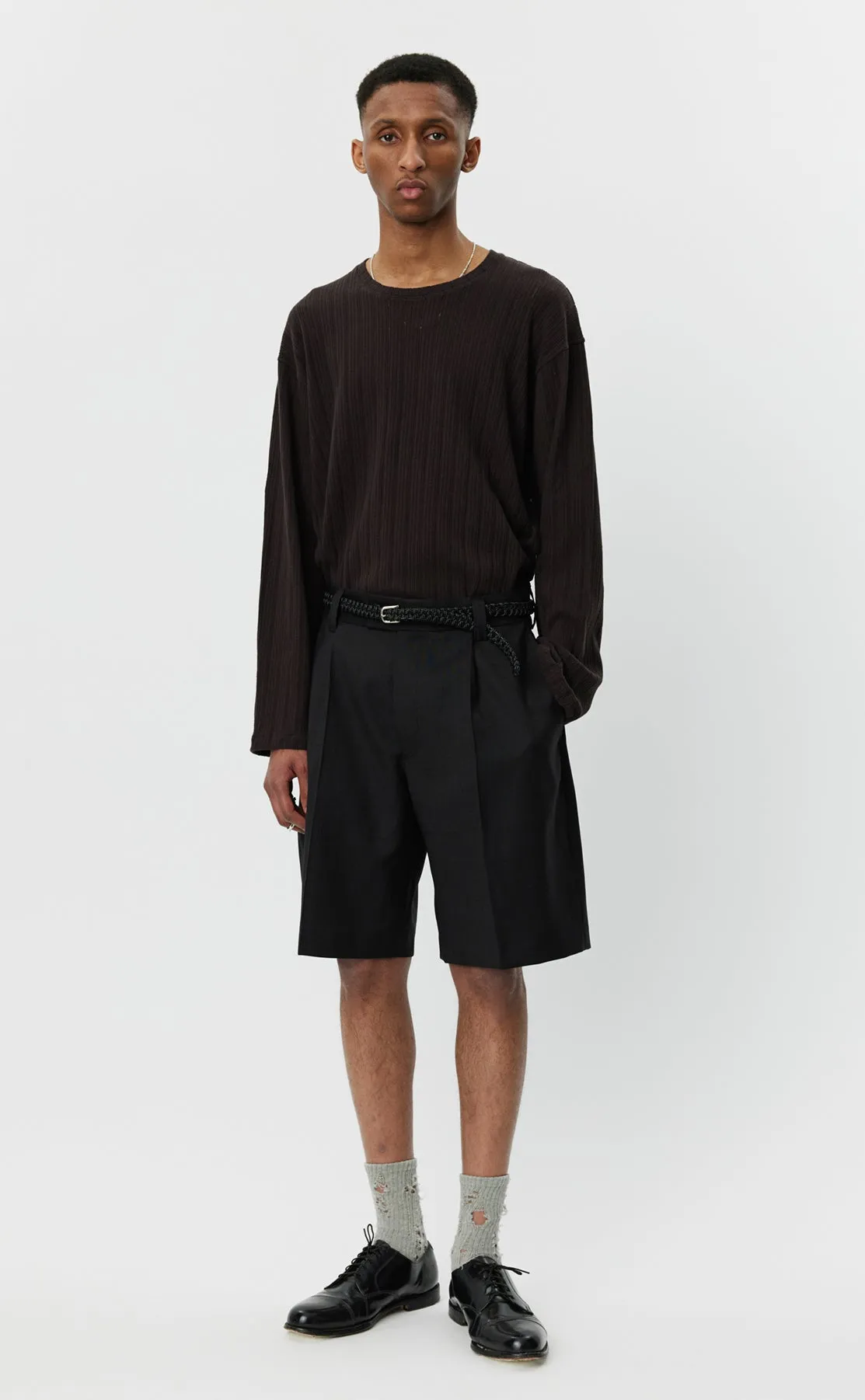 Hand-Braided Leather Belt - Black sold by mfpen Mens product image thumbnail 3