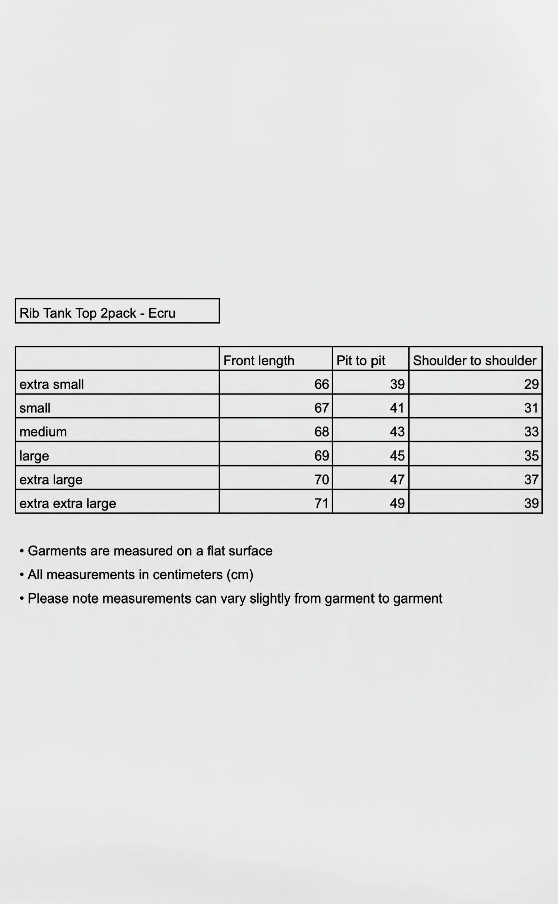 Rib Tank Top 2pack - Ecru sold by mfpen Mens product image thumbnail 5