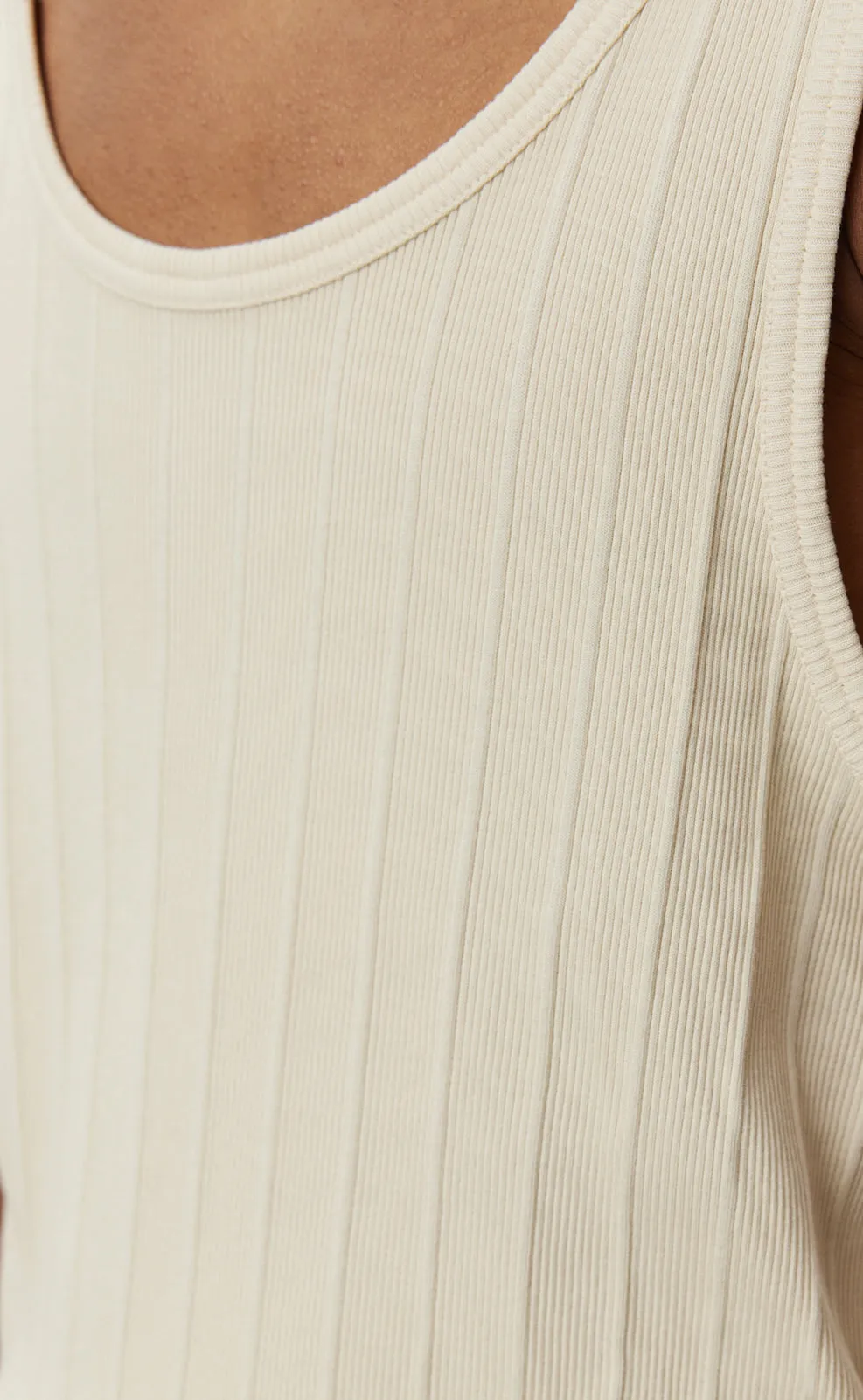 Rib Tank Top 2pack - Ecru sold by mfpen Mens product image thumbnail 4