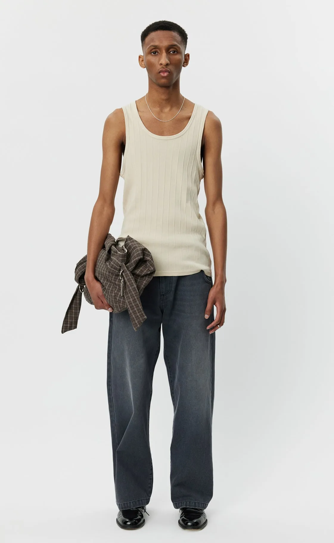 Rib Tank Top 2pack - Ecru sold by mfpen Mens