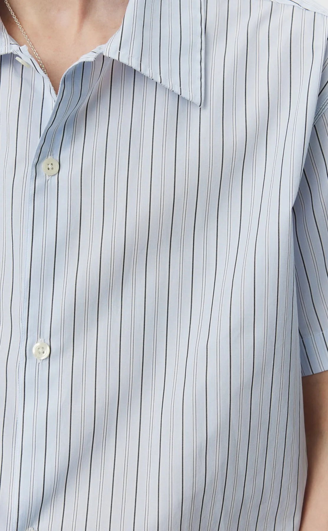 Holiday Shirt - Light Blue Banker Stripe sold by mfpen Mens product image thumbnail 4
