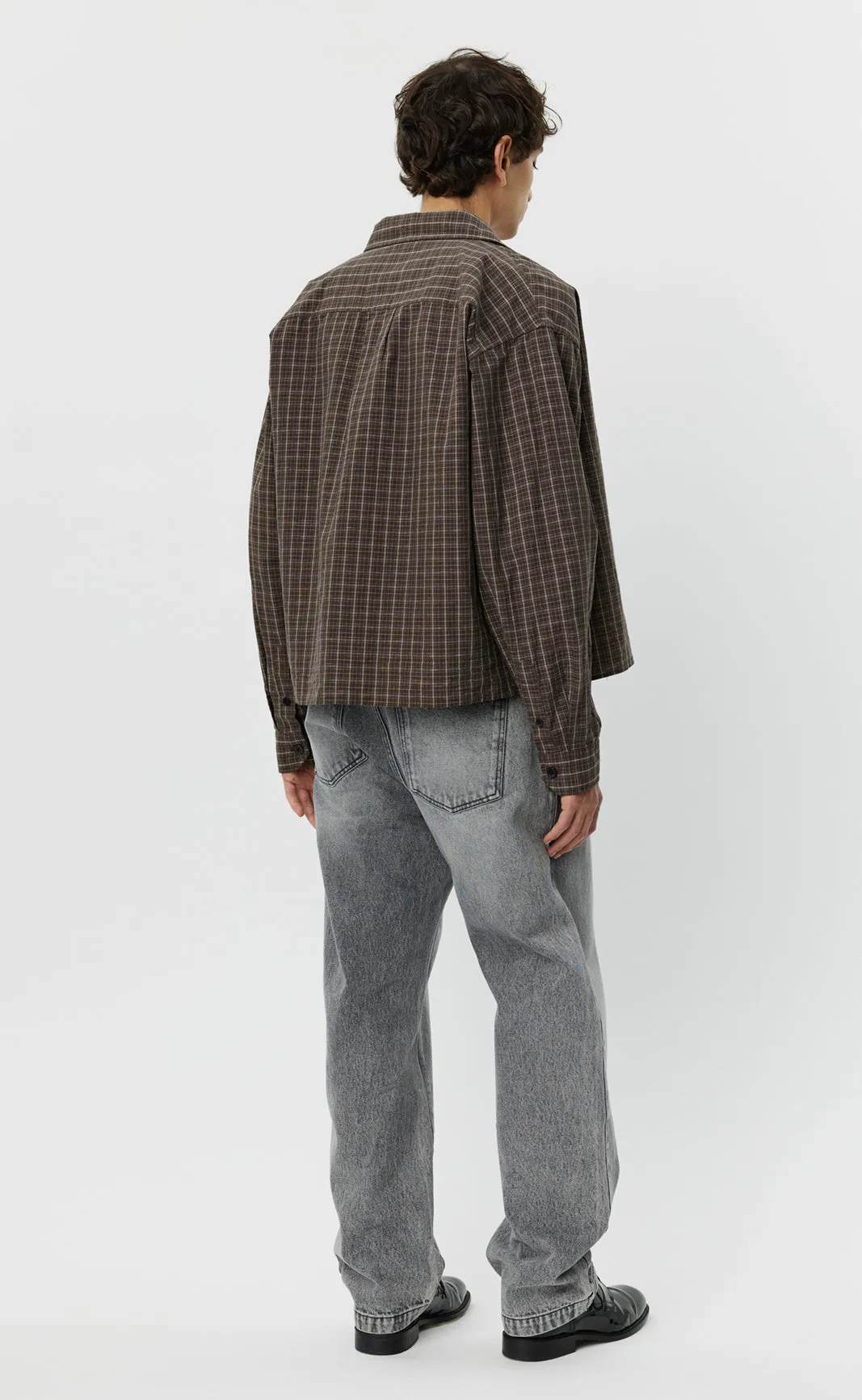 Priority Shirt - Brown Linen Check sold by mfpen Mens product image thumbnail 4