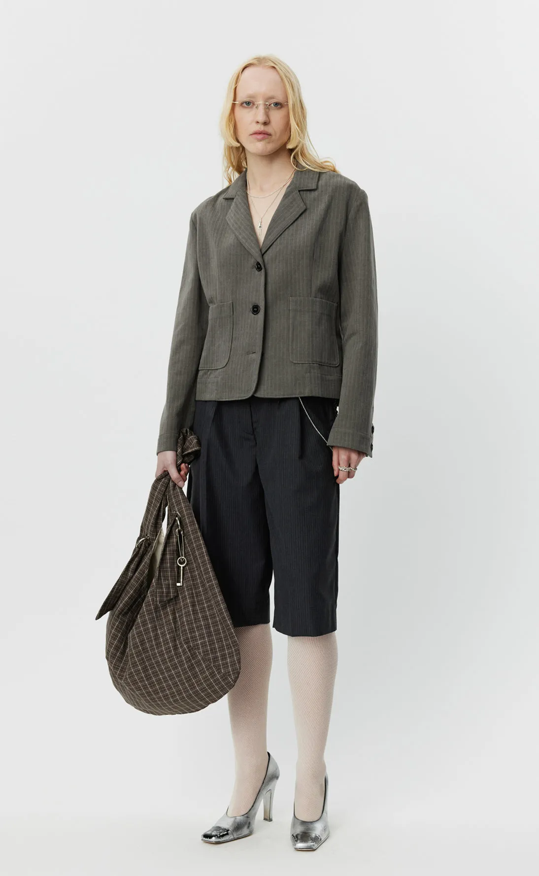 Work Blazer - Grey Brushed Twill sold by mfpen Mens