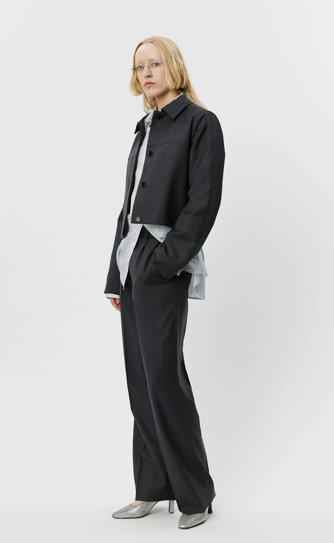 Above Jacket - Grey 50's Stripe sold by mfpen Mens product image thumbnail 4