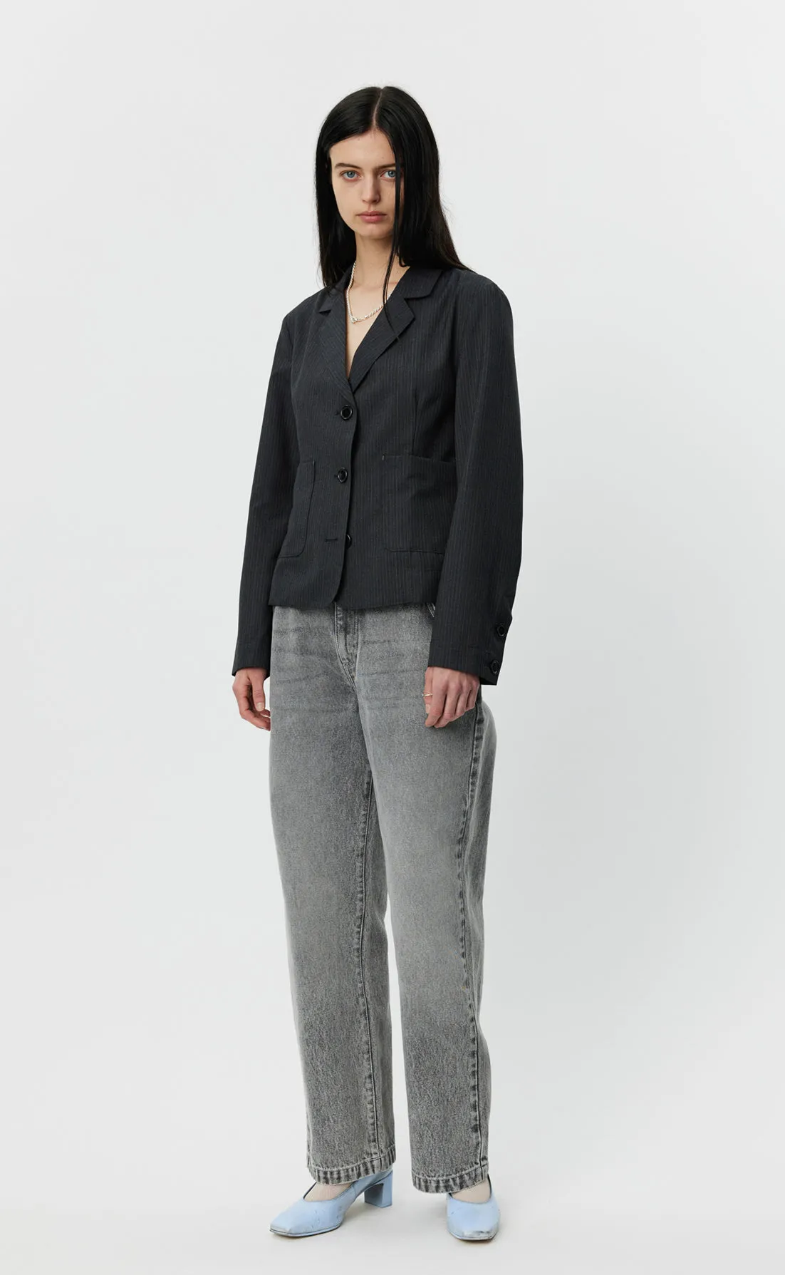 Work Blazer - Dark Grey Pinstripe sold by mfpen Mens product image thumbnail 2