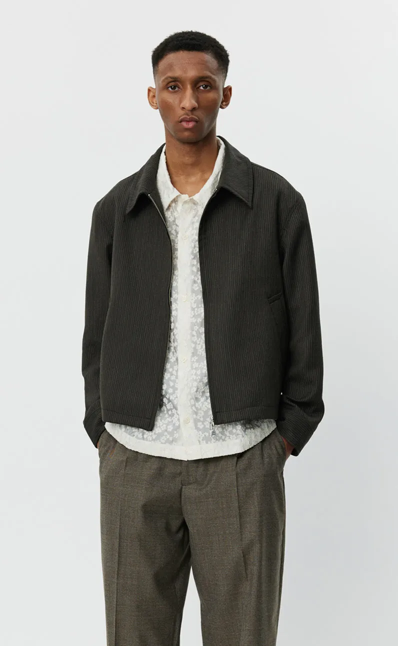 Mail Jacket - Dark Vintage Stripe sold by mfpen Mens