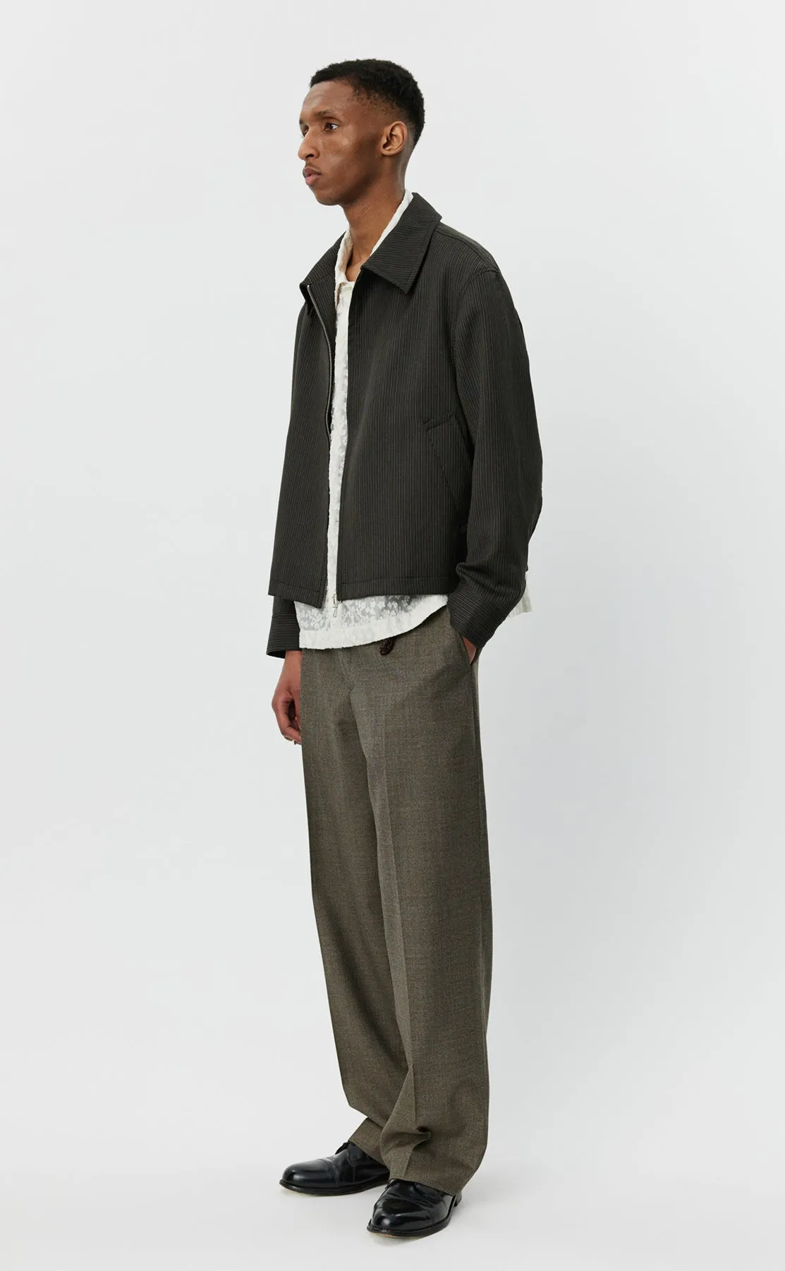 Mail Jacket - Dark Vintage Stripe sold by mfpen Mens product image thumbnail 2