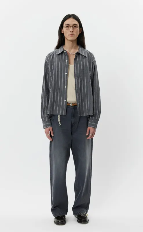 Frame Shirt - Grey Raised Stripe sold by mfpen Mens