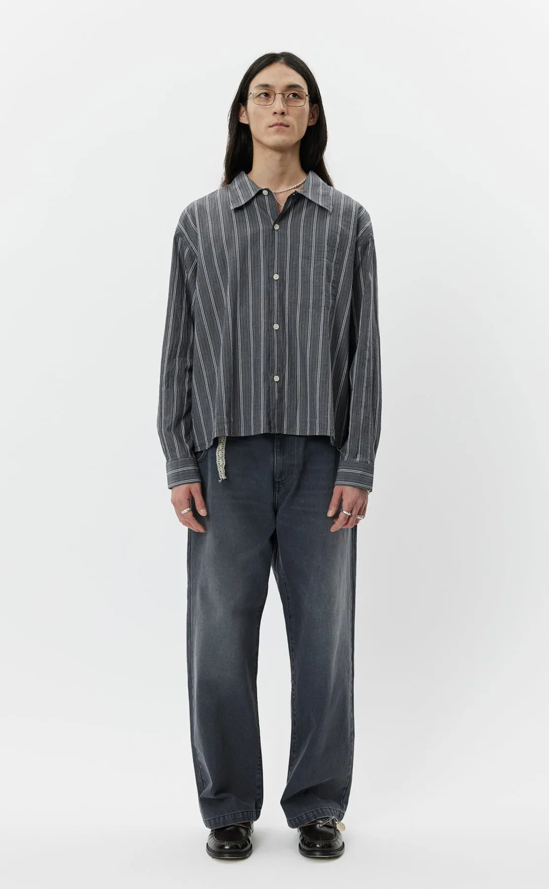 Frame Shirt - Grey Raised Stripe | Parallel