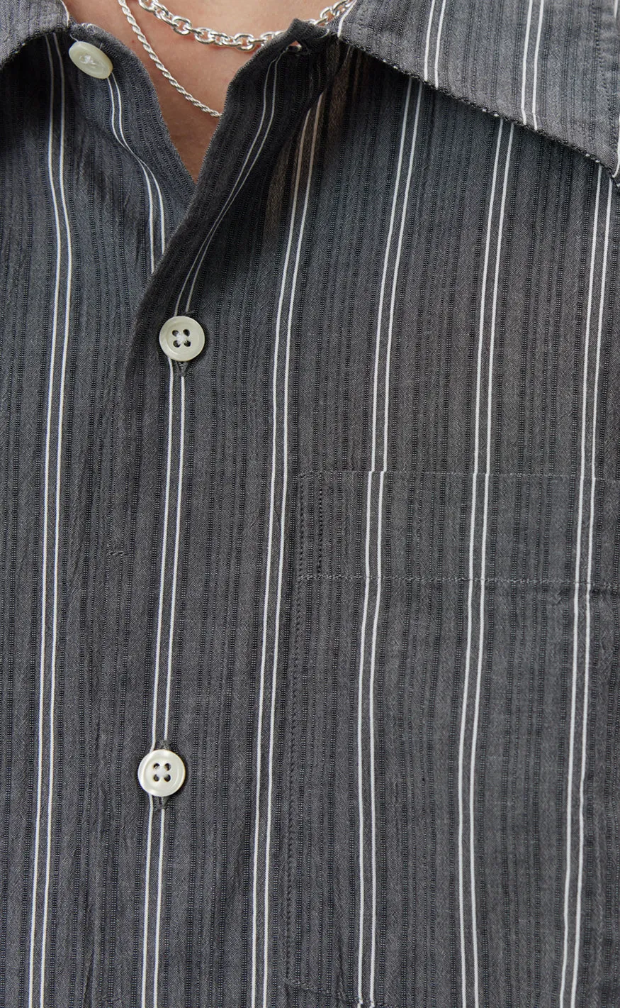 Frame Shirt - Grey Raised Stripe sold by mfpen Mens product image thumbnail 5