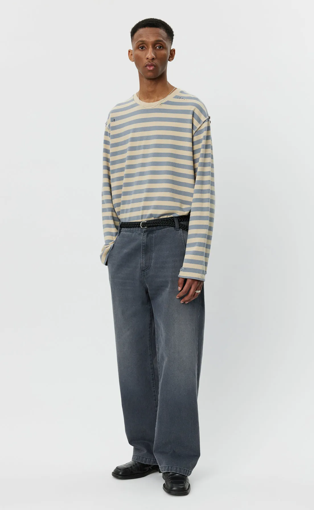 Straight Cut Jeans - Washed Slate sold by mfpen Mens