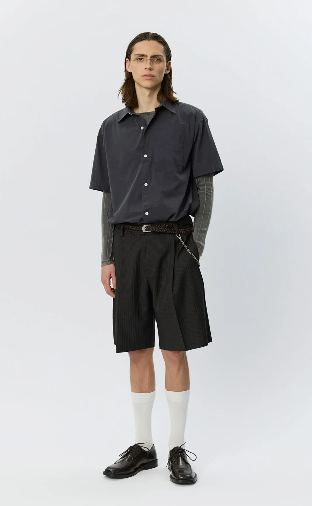 Classic Shorts - Black Vintage Stripe sold by mfpen Mens product image thumbnail 2