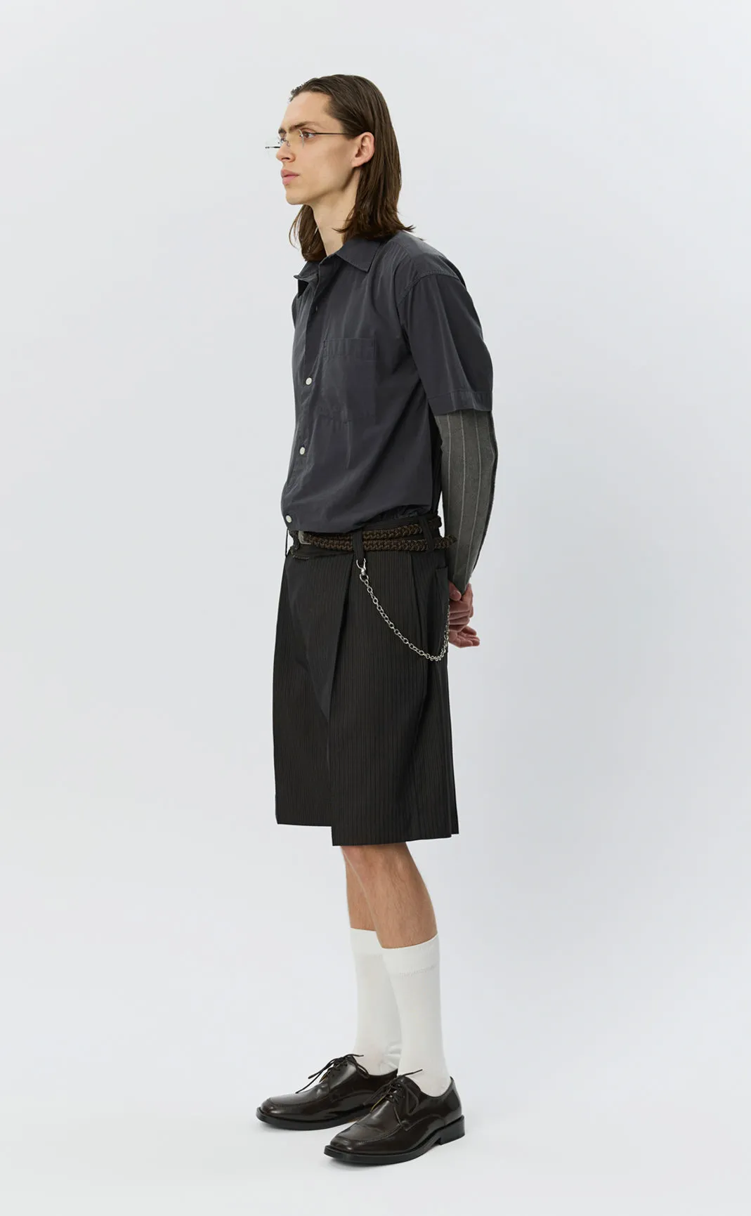 Classic Shorts - Black Vintage Stripe sold by mfpen Mens product image thumbnail 3