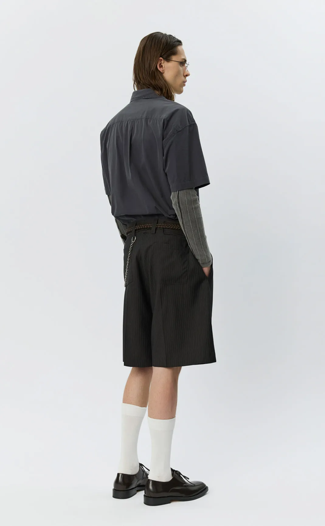 Classic Shorts - Black Vintage Stripe sold by mfpen Mens product image thumbnail 4