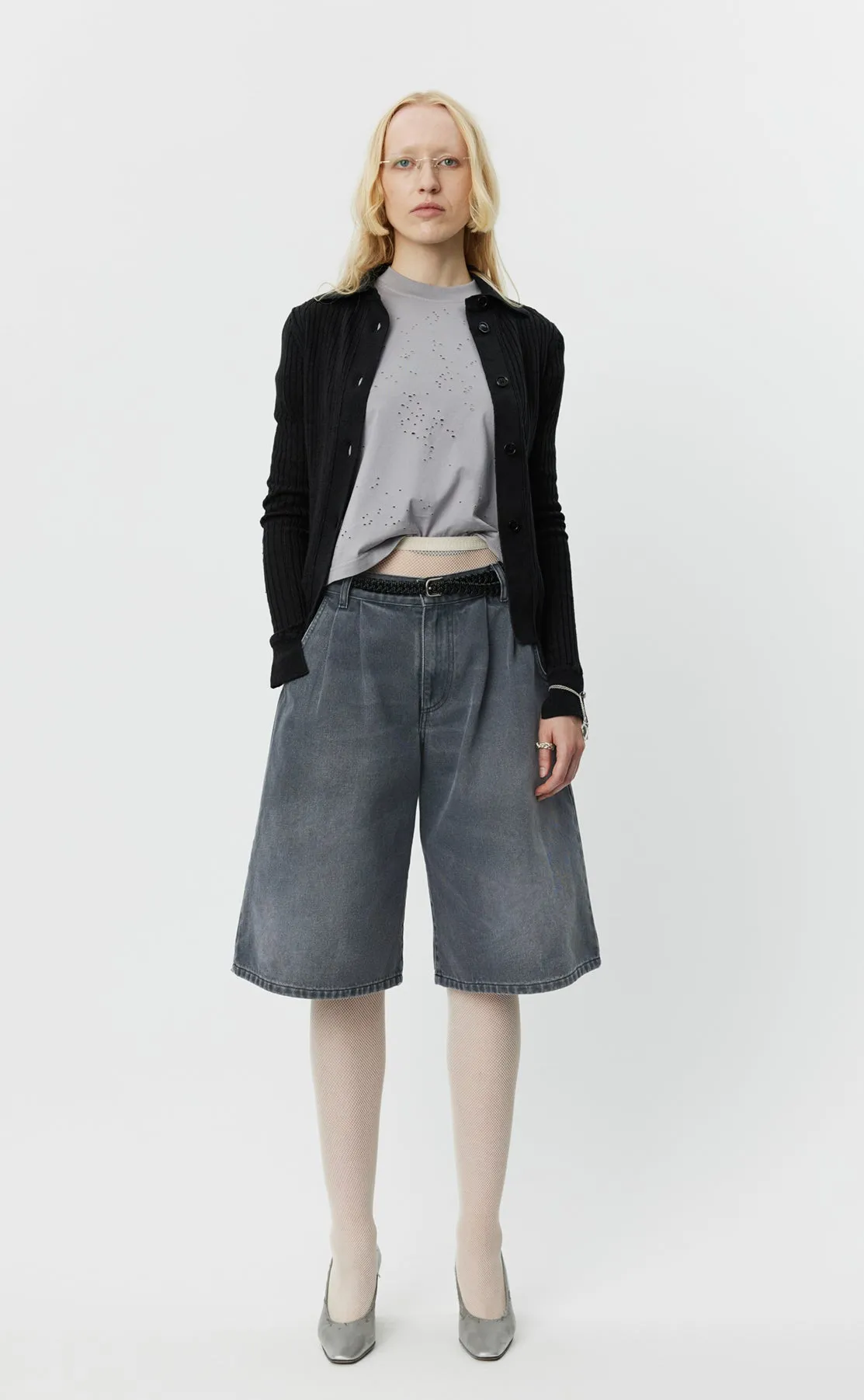 Flower Rivet Shorts - Slate sold by mfpen Mens