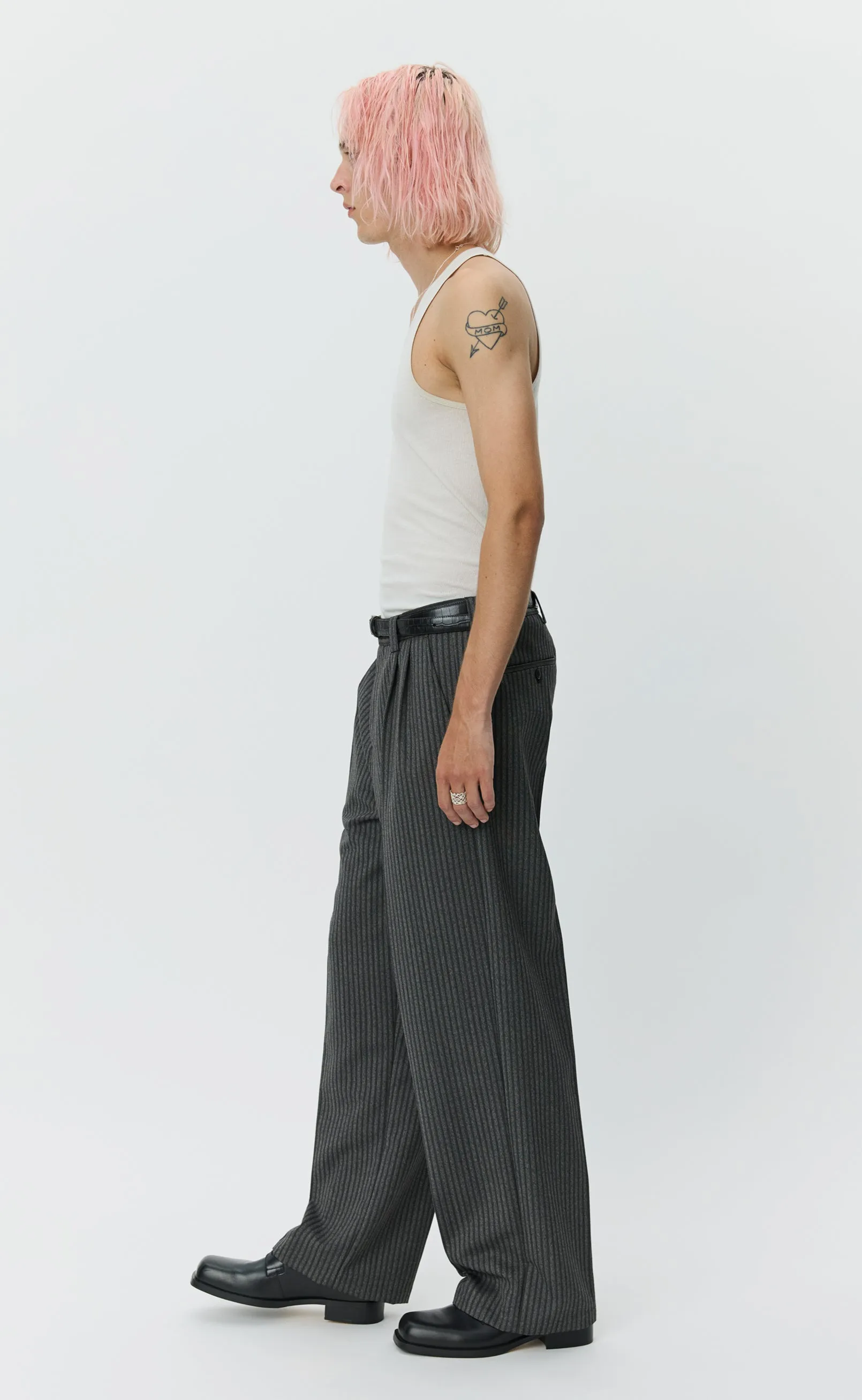 Classic Trousers - Dark Grey Stripe sold by mfpen Mens product image thumbnail 4