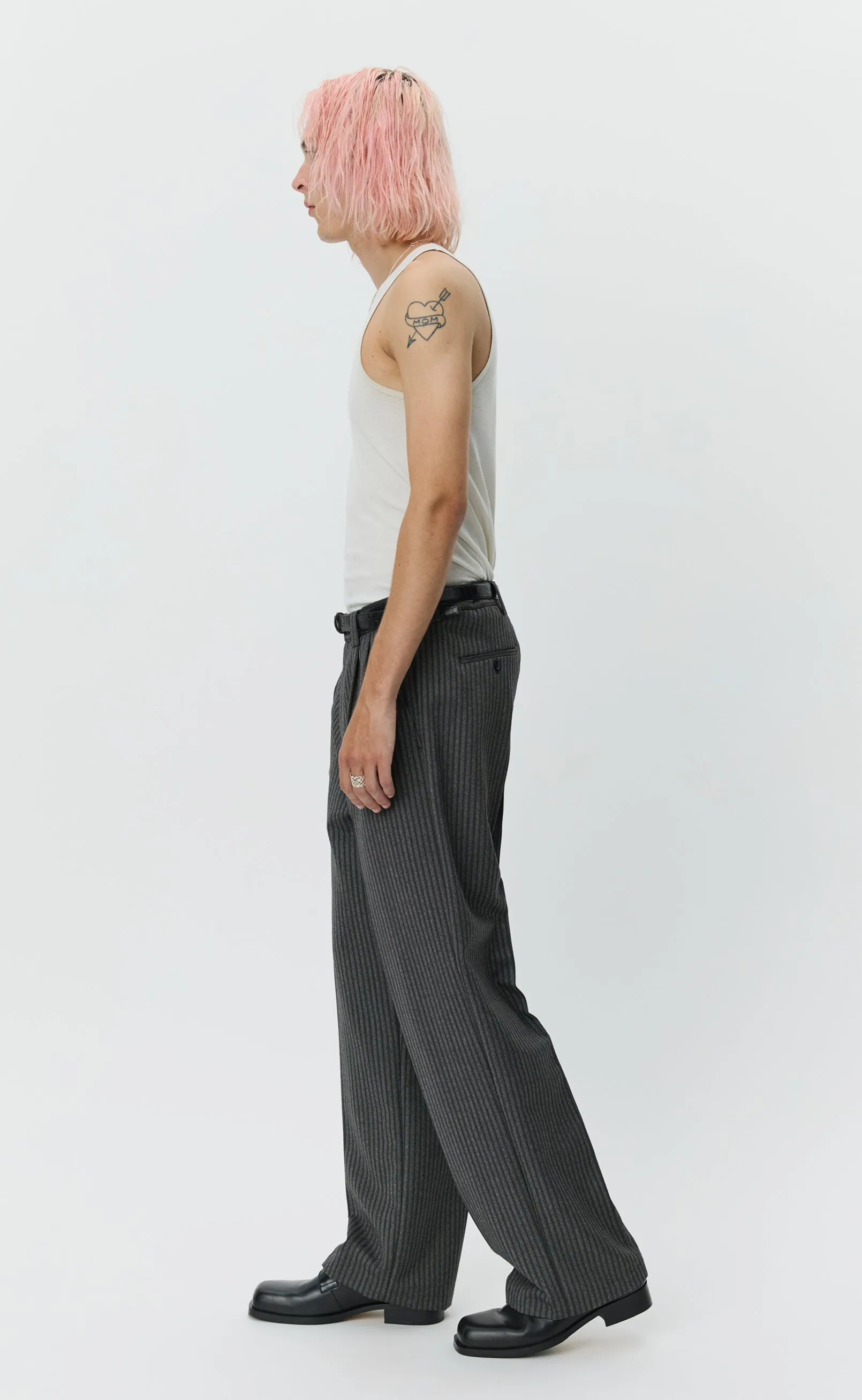 Classic Trousers - Dark Grey Stripe sold by mfpen Mens product image thumbnail 3