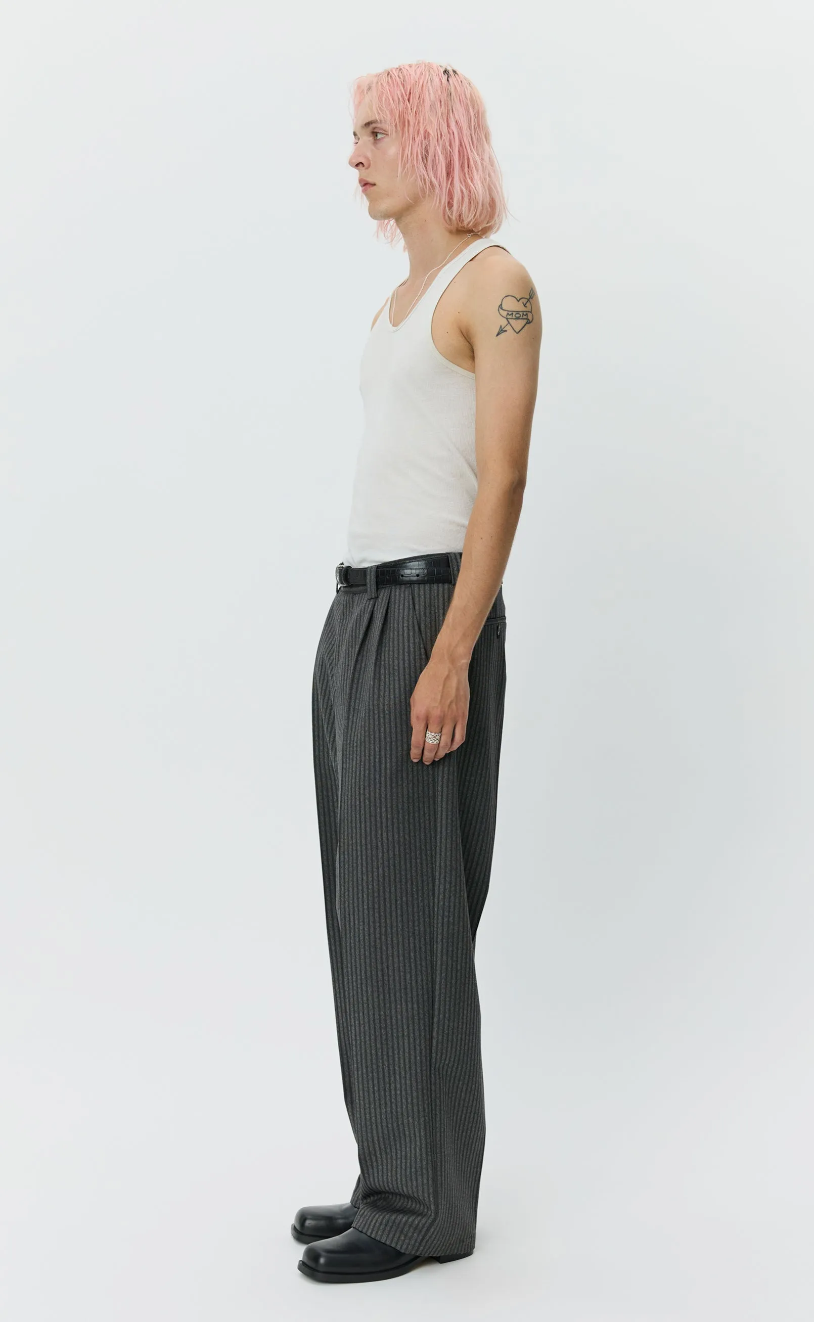 Classic Trousers - Dark Grey Stripe sold by mfpen Mens product image thumbnail 2