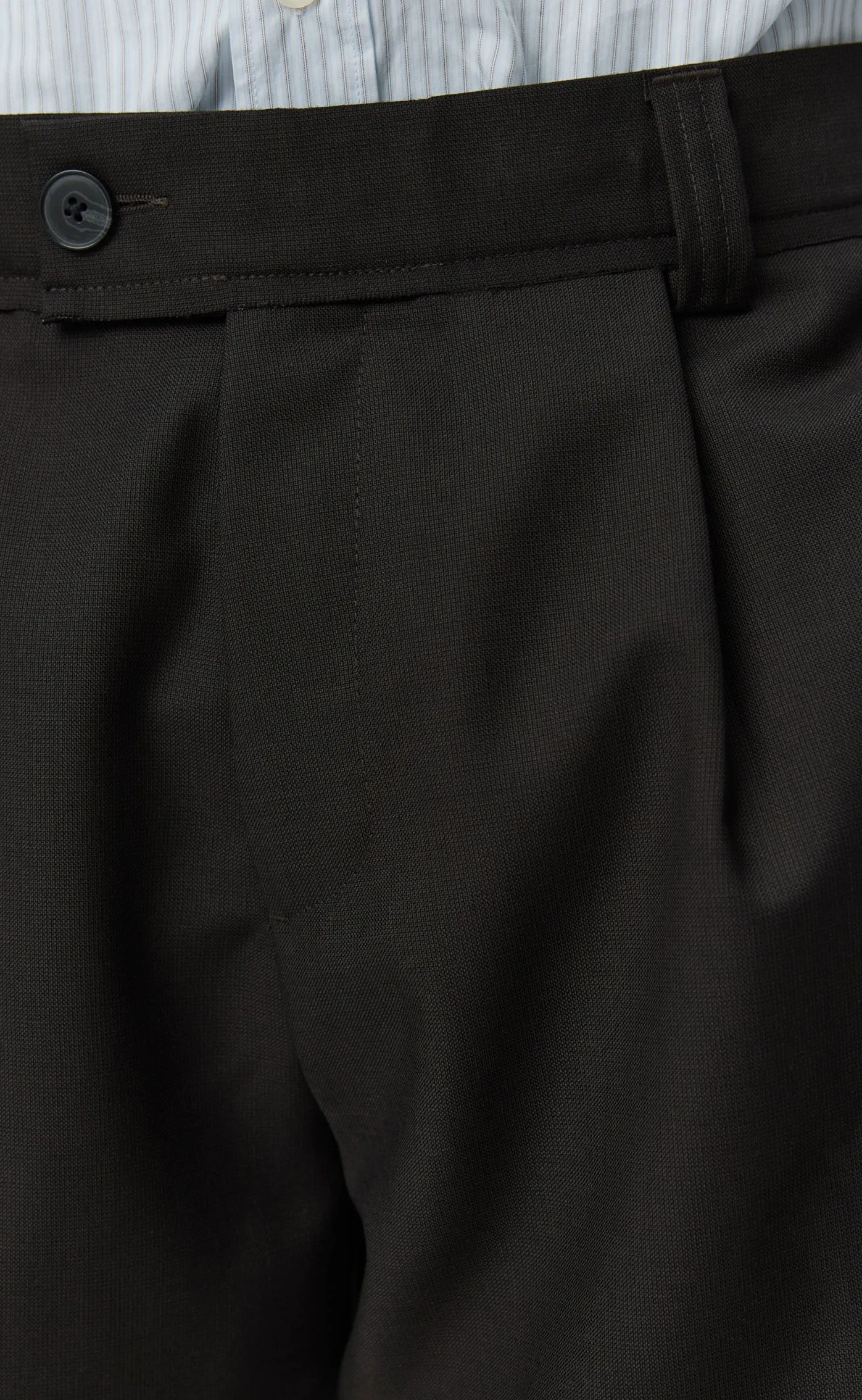 Classic Shorts - Deep Brown Wool Piqué sold by mfpen Mens product image thumbnail 4