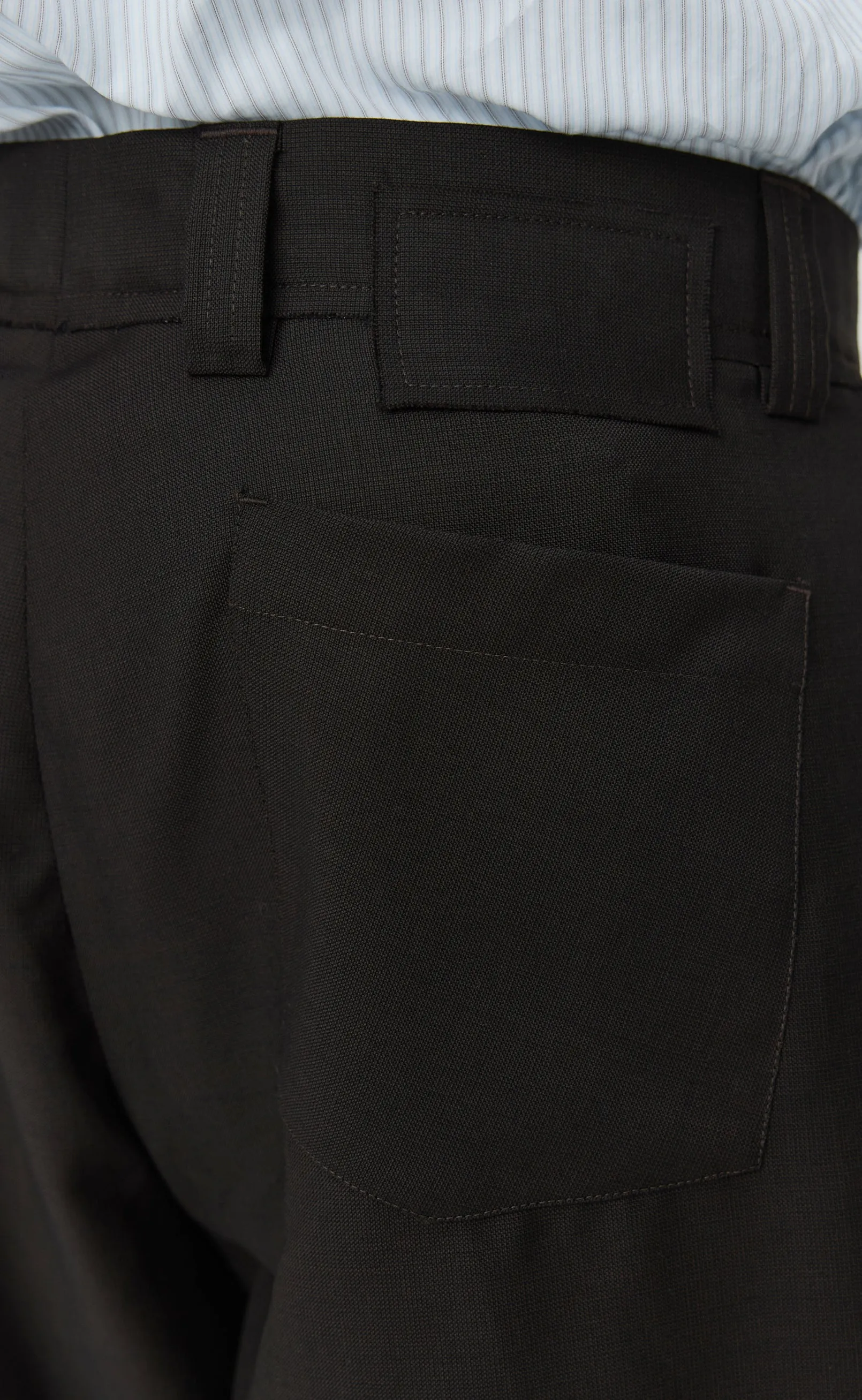 Classic Shorts - Deep Brown Wool Piqué sold by mfpen Mens product image thumbnail 5