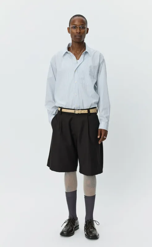 Classic Shorts - Deep Brown Wool Piqué made by mfpen