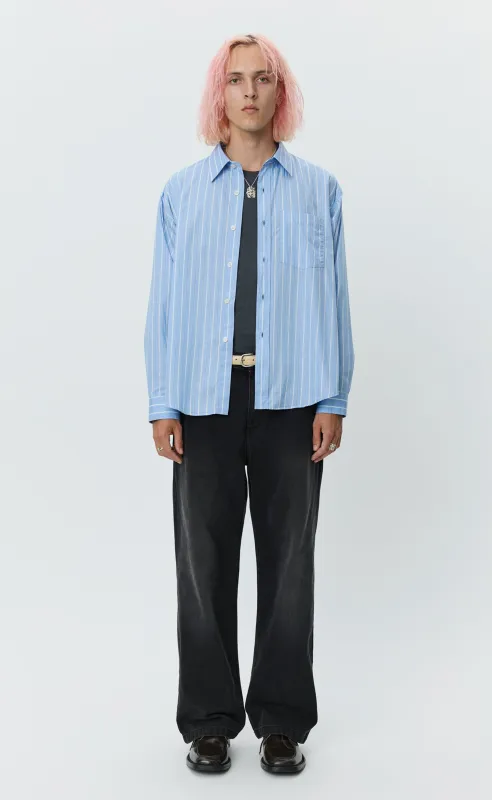 Executive Shirt - Blue Archive Stripe sold by mfpen Mens