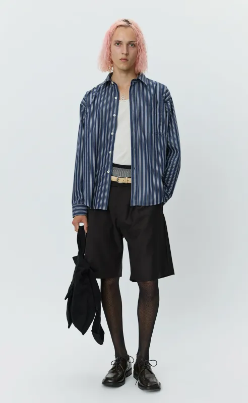 Executive Shirt - Dark Office Stripe sold by mfpen Mens