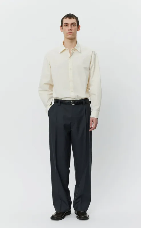 Service Trousers - Solid Grey Wool made by mfpen