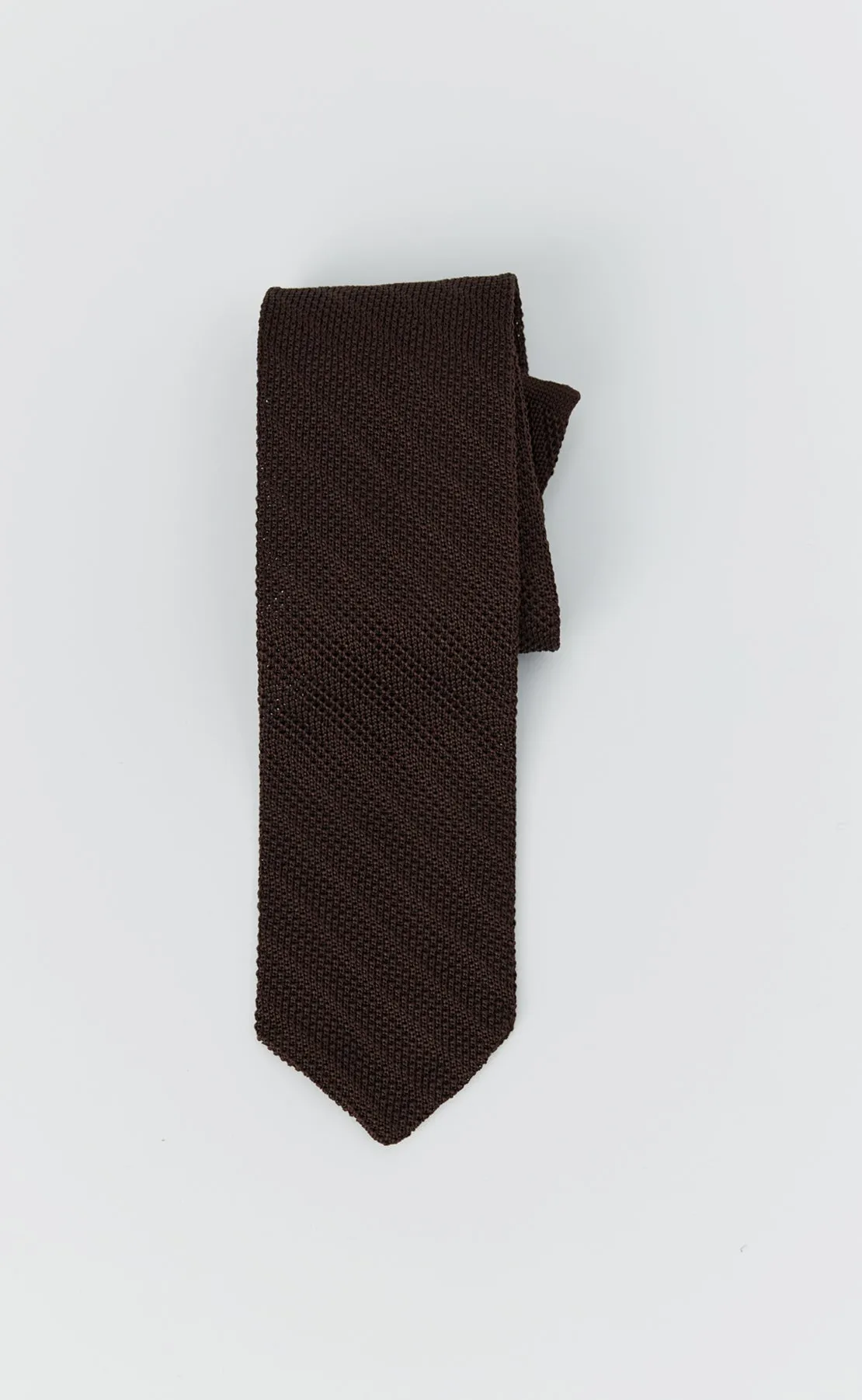 Formal Tie - Brown Knitted Stripe sold by mfpen