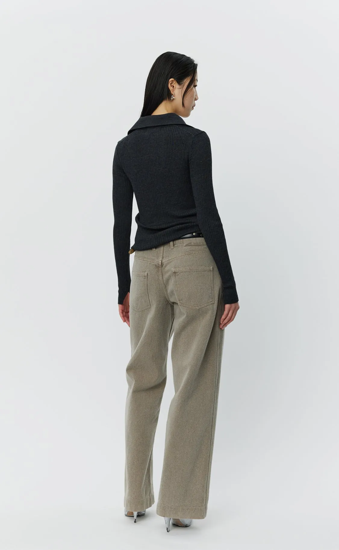 Open Placket Polo - Dark Grey sold by mfpen Mens product image thumbnail 3