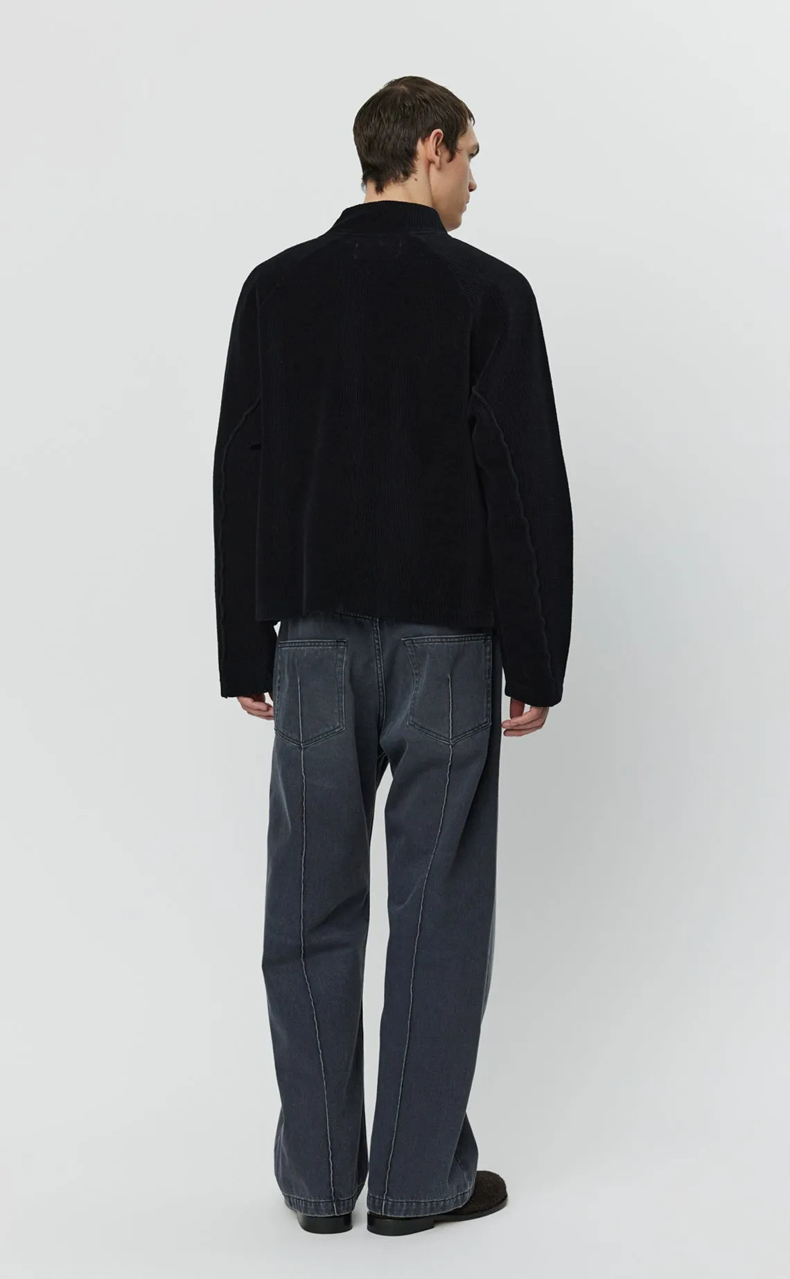 Leisure Zip Up - Black Jersey Cord sold by mfpen Mens product image thumbnail 3