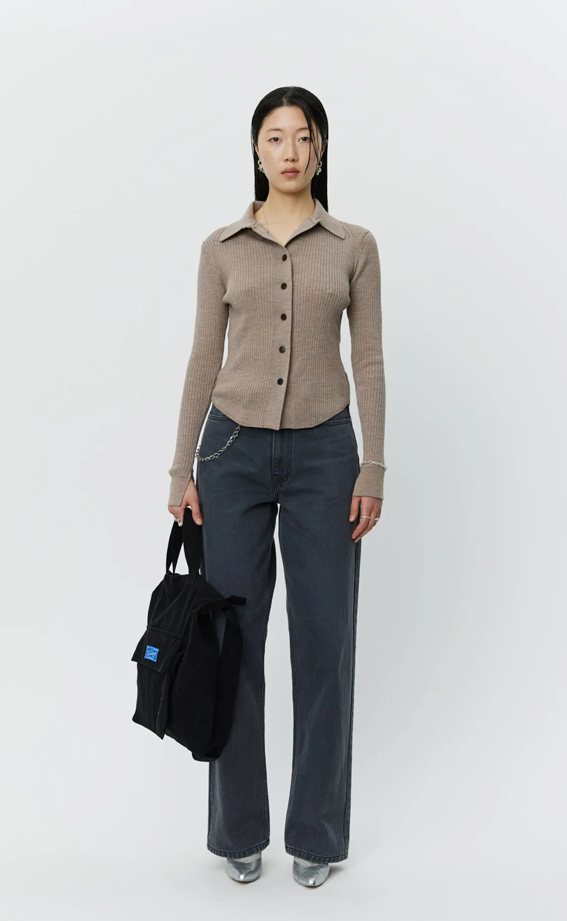 Knitted Rib Shirt - Oatmeal sold by mfpen product image thumbnail 2