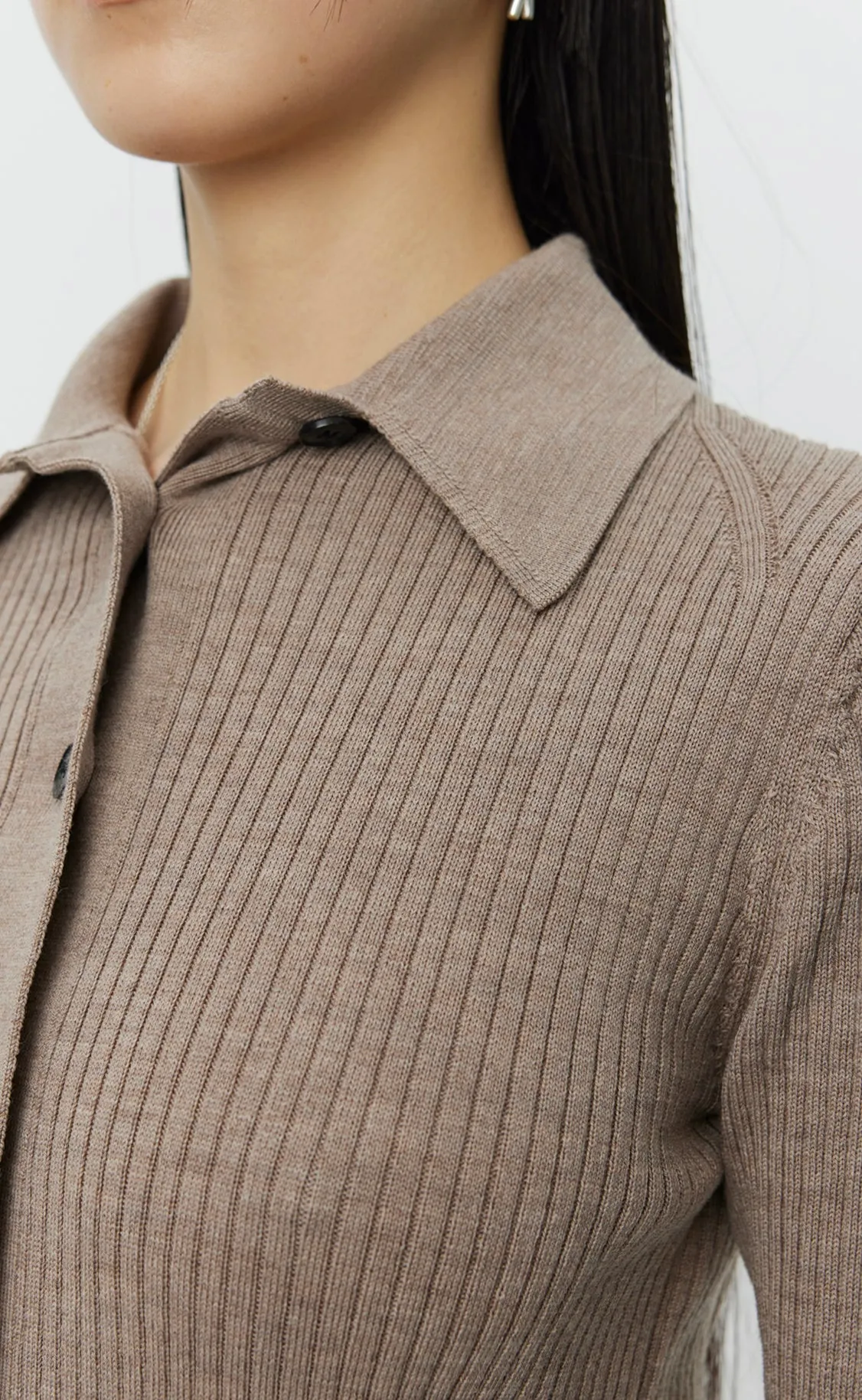 Knitted Rib Shirt - Oatmeal sold by mfpen product image thumbnail 5