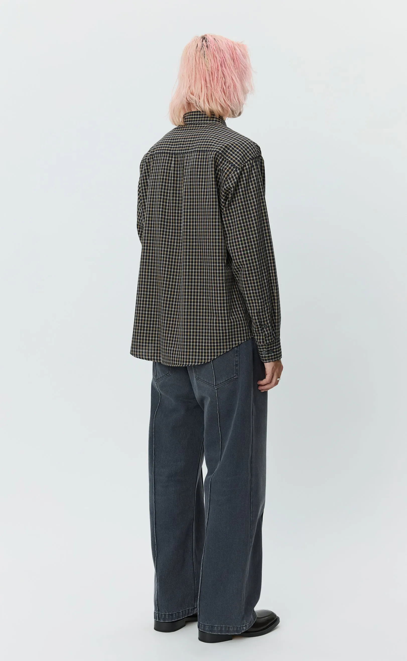 Executive Shirt - Black Comfy Check sold by mfpen Mens product image thumbnail 3