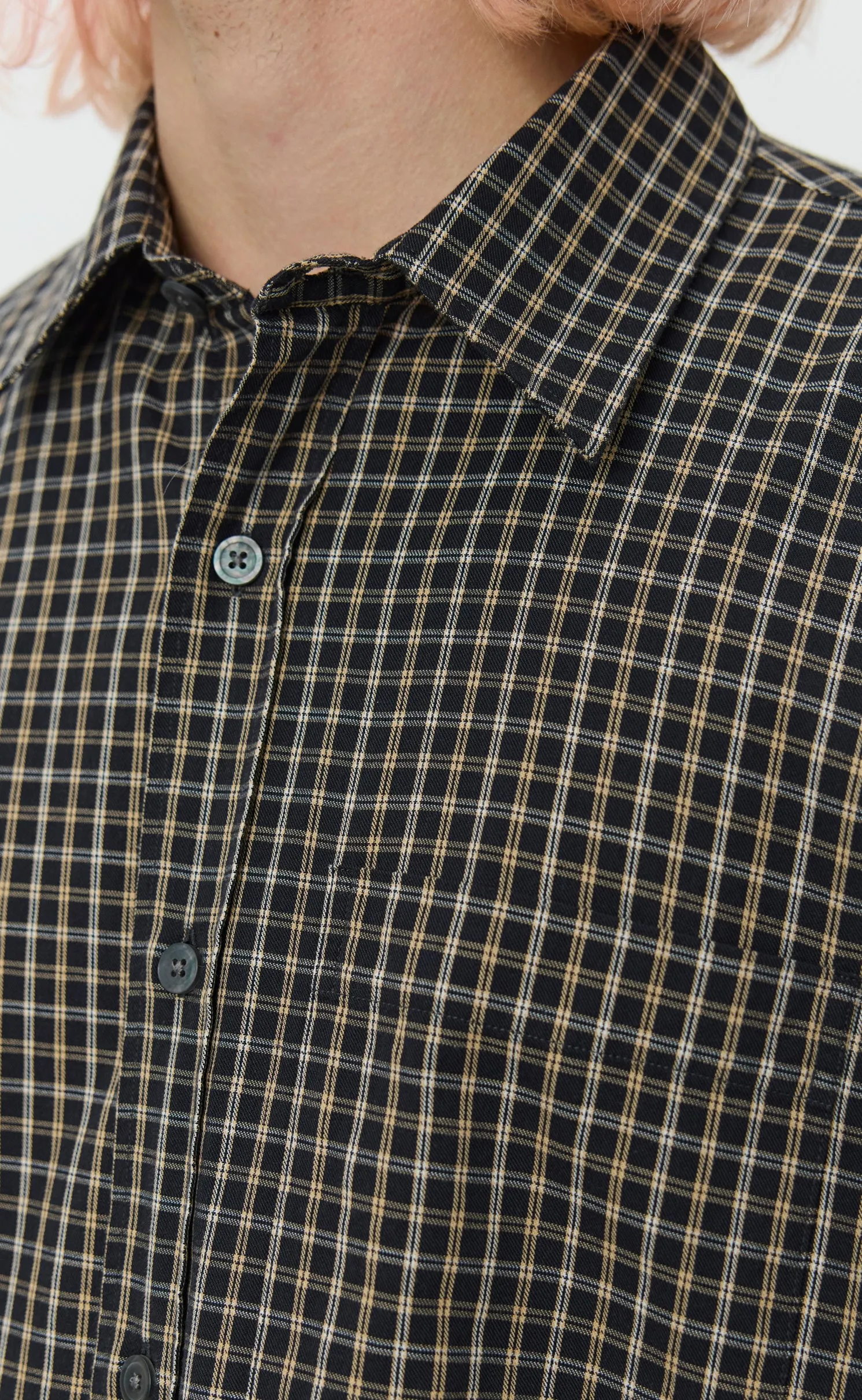 Executive Shirt - Black Comfy Check sold by mfpen Mens product image thumbnail 4