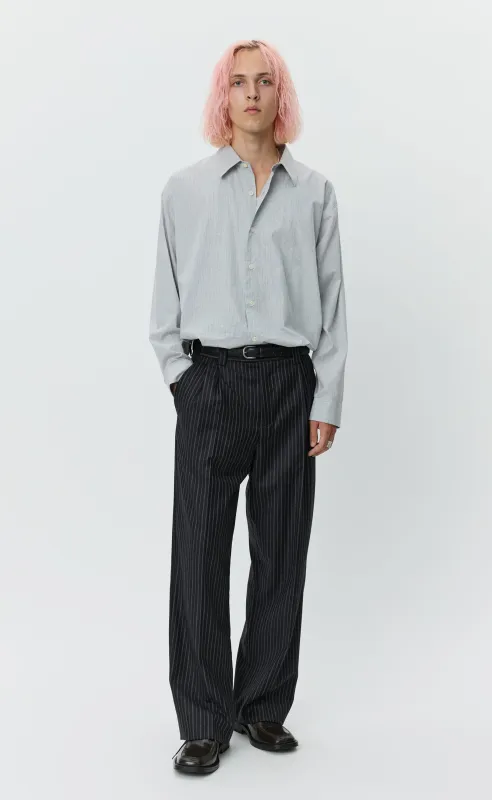 Classic Trousers - Anthracite Multi Stripe Wool sold by mfpen Mens